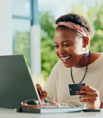 woman with credit card