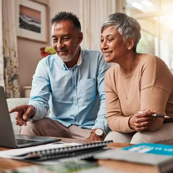 older couple reviewing finances